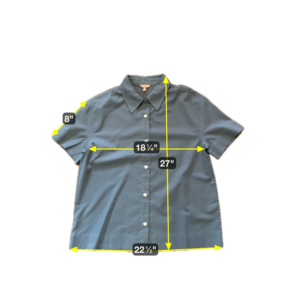 Eberjey Blue Button Down Shirt‎ - image 4